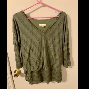 Olive 3/4 sleeve women’s blouse